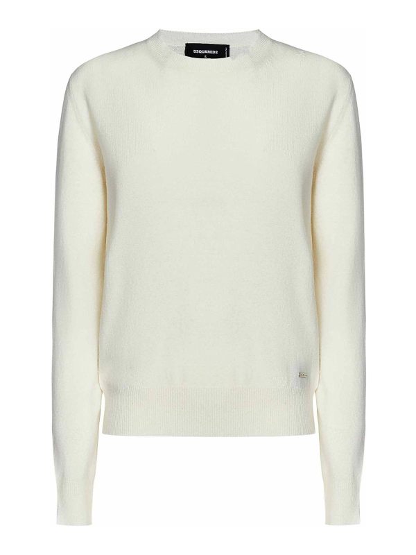 Dsquared2 Pull Col Rond - Blanc