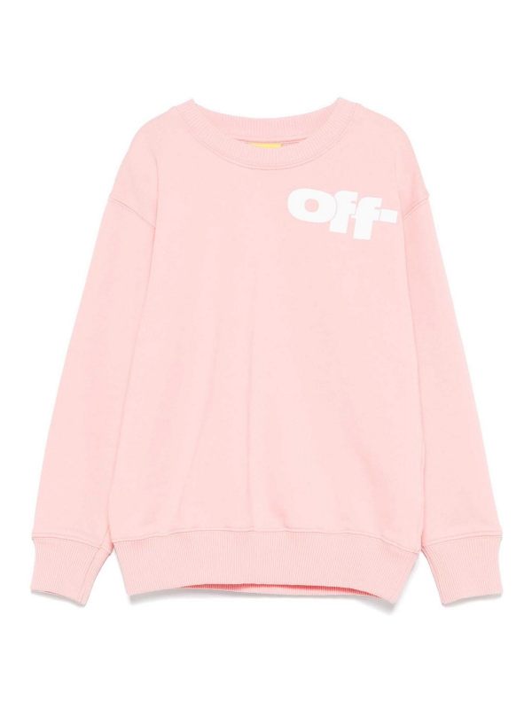 Off-White Pull Col Rond - Rose