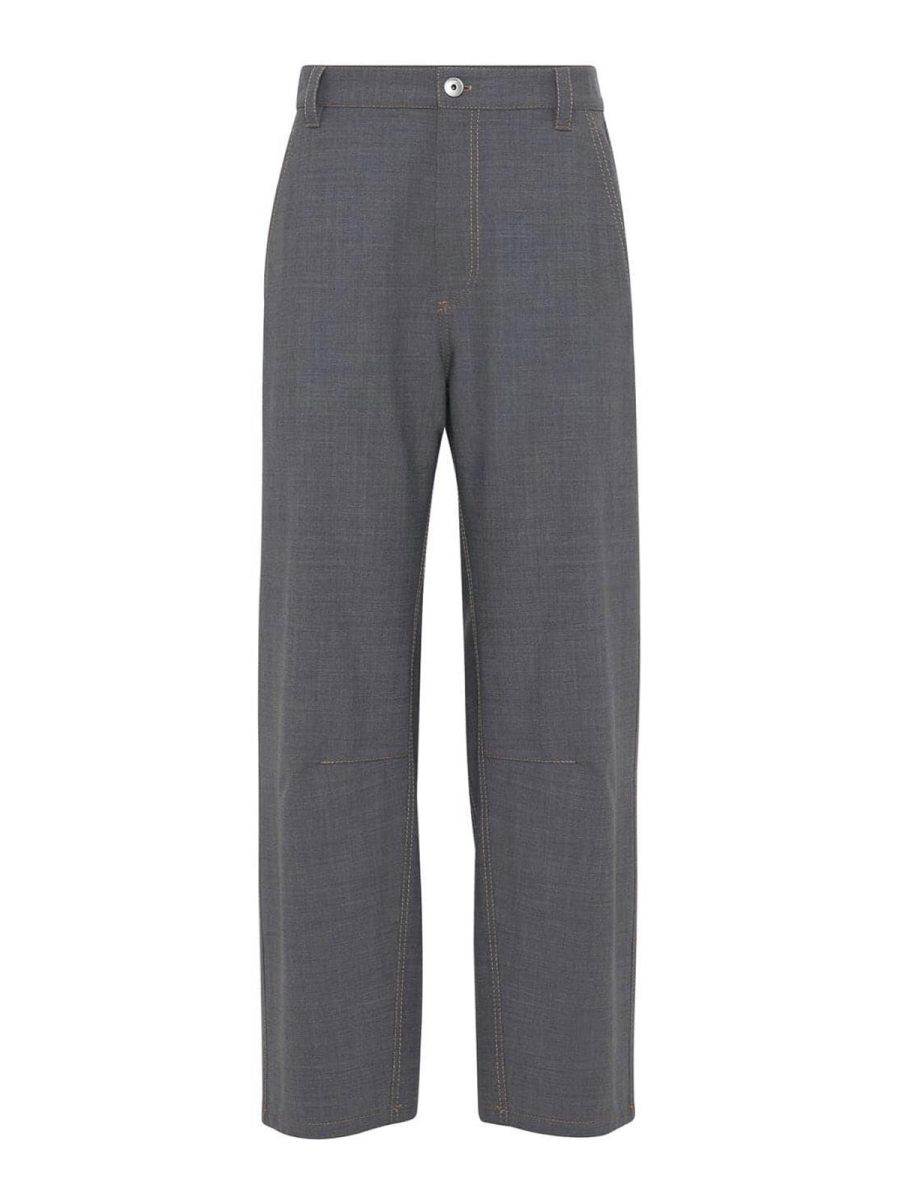Brunello Cucinelli Pantalons Décontractés - Gris