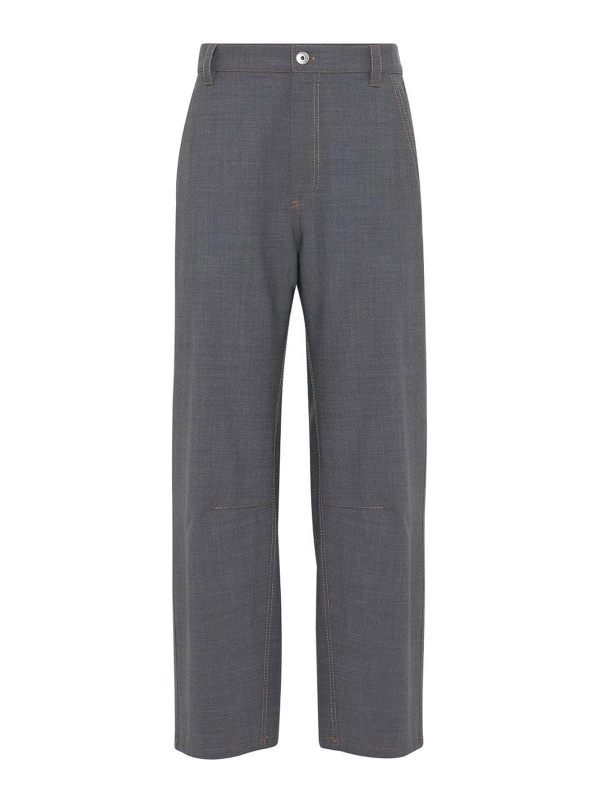 Brunello Cucinelli Pantalons Décontractés - Gris
