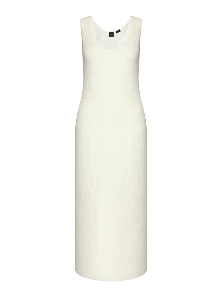 Pinko Robe Au Genou - Blanc