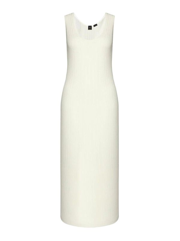 Pinko Robe Au Genou - Blanc