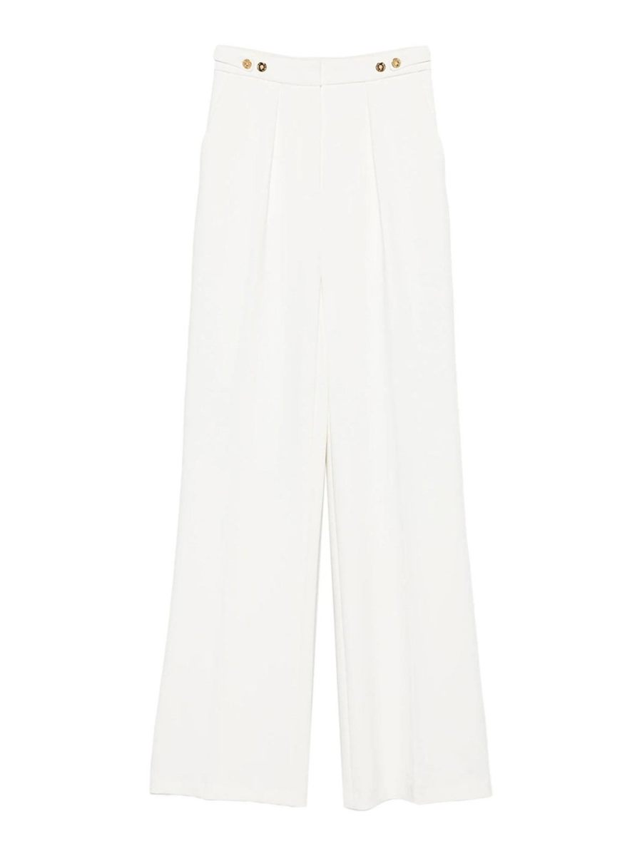 Elisabetta Franchi Pantalons Décontractés - Blanc