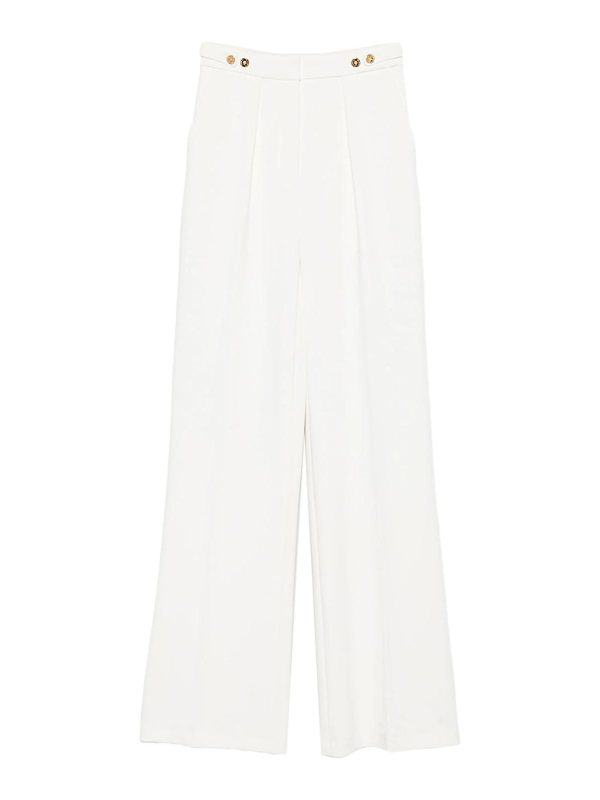Elisabetta Franchi Pantalons Décontractés - Blanc