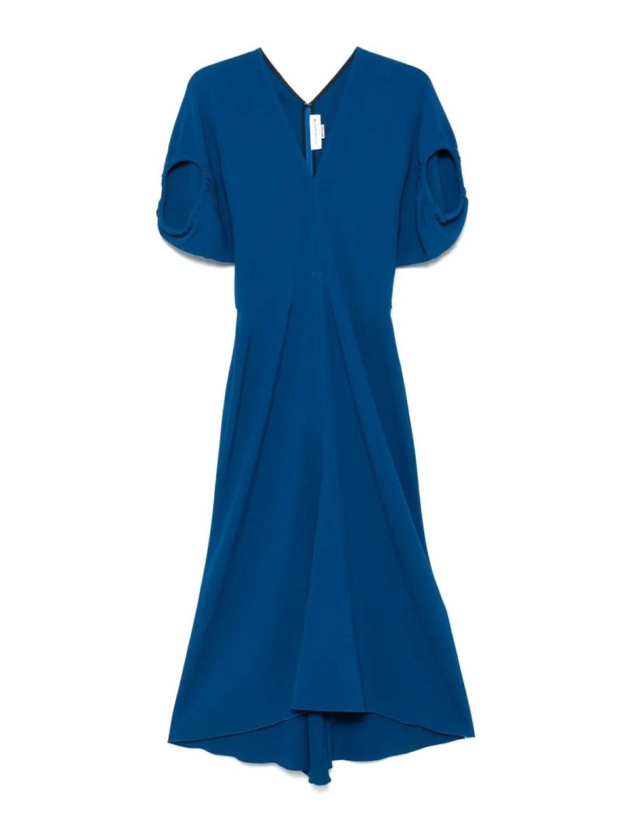 Victoria Beckham Robe Au Genou - Bleu