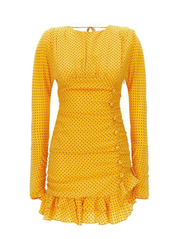 Alessandra Rich Robe Courte - Jaune