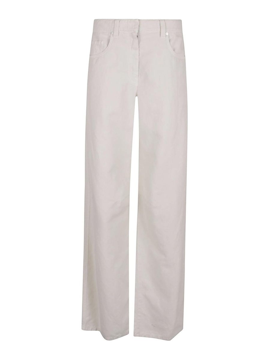 Brunello Cucinelli Pantalons Décontractés - Blanc