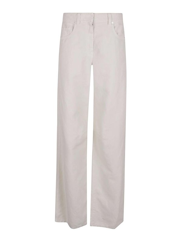 Brunello Cucinelli Pantalons Décontractés - Blanc