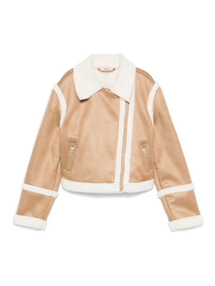 Liu Jo Blouson En Cuir - Beige