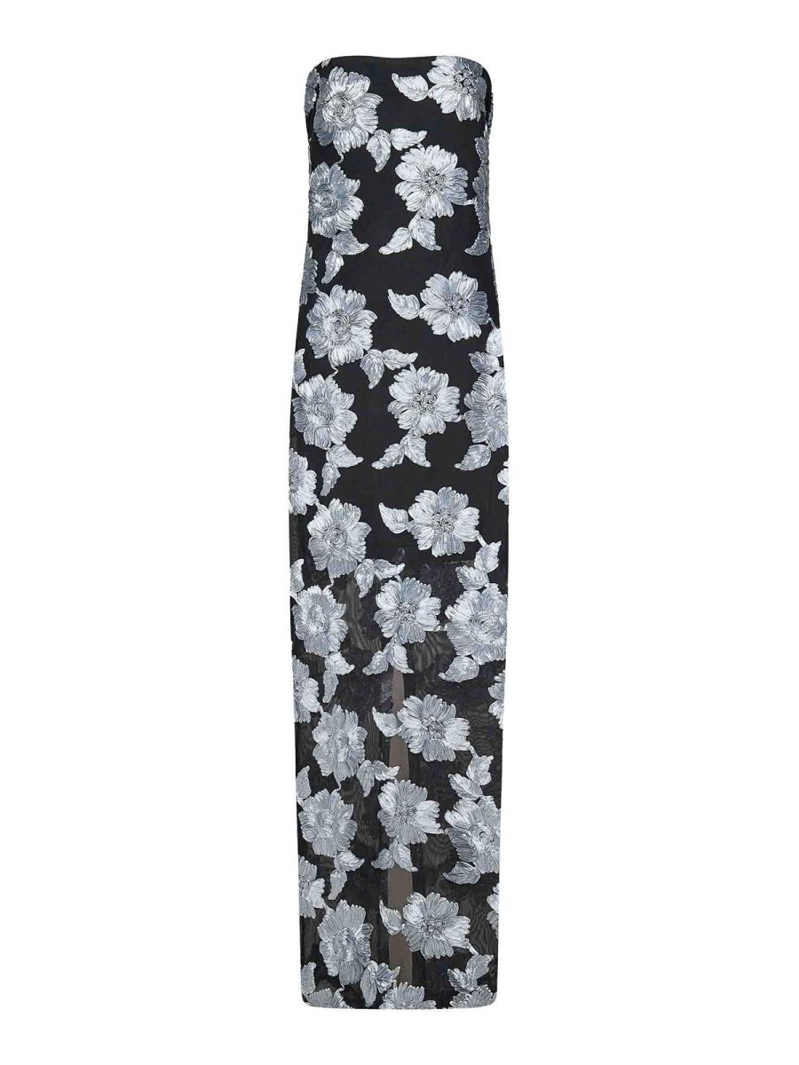 Rotate Birger Christensen Maxi Robe - Gris