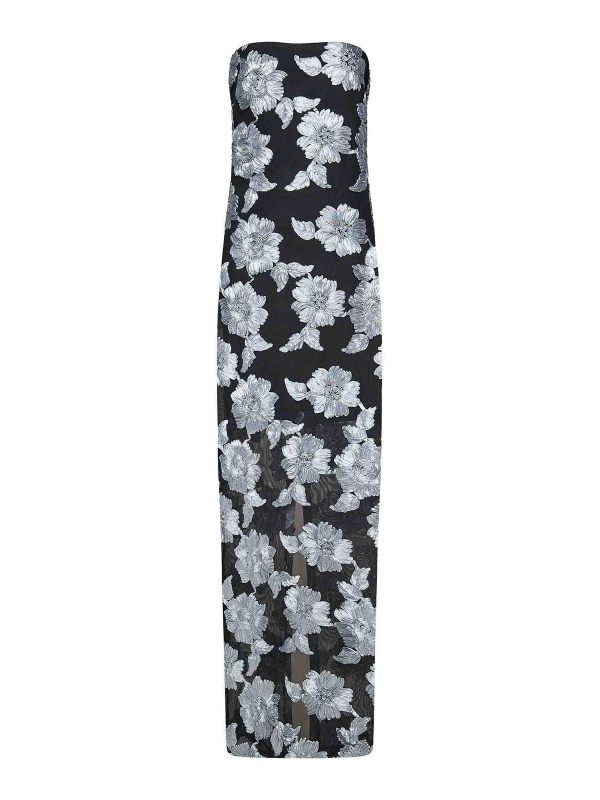 Rotate Birger Christensen Maxi Robe - Gris