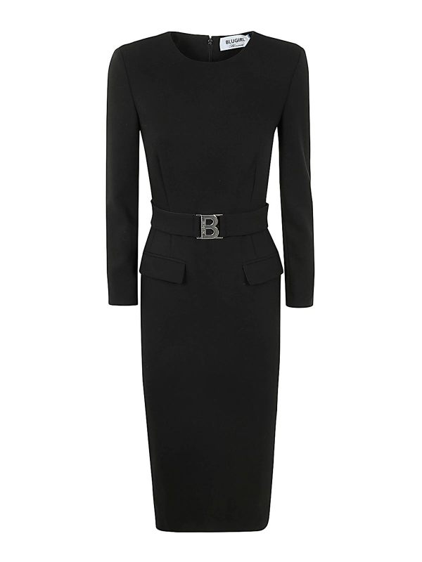 Blugirl Robe Au Genou - Noir