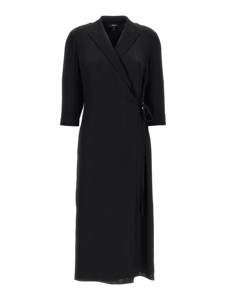 Theory Robe Au Genou - Noir