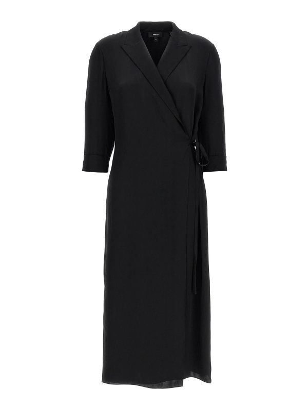 Theory Robe Au Genou - Noir