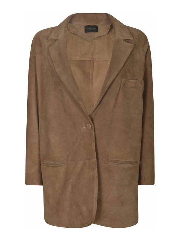 Simonetta Ravizza Manteau Court - Marron Clair