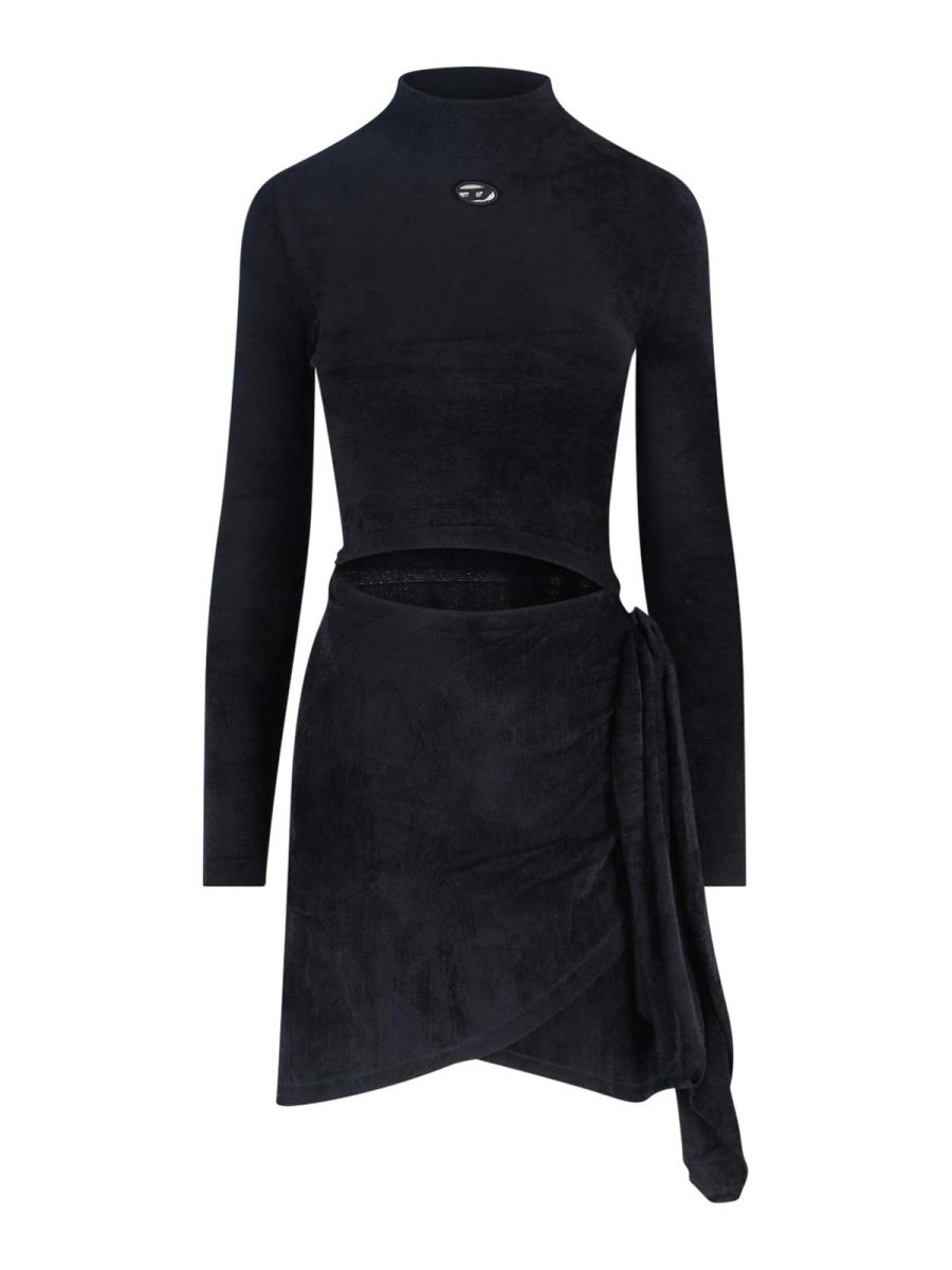 Diesel Robe Au Genou - Noir