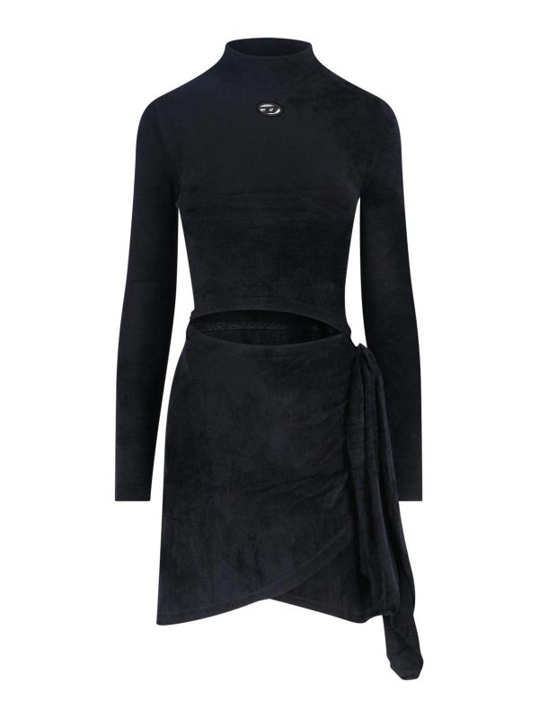 Diesel Robe Au Genou - Noir