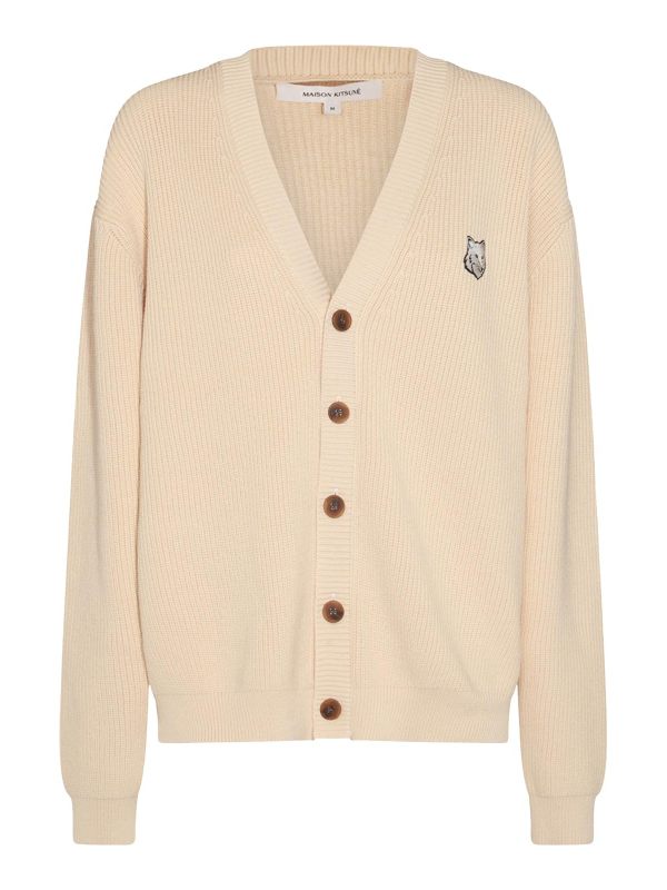 Maison Kitsuné Pull Col Rond - Blanc