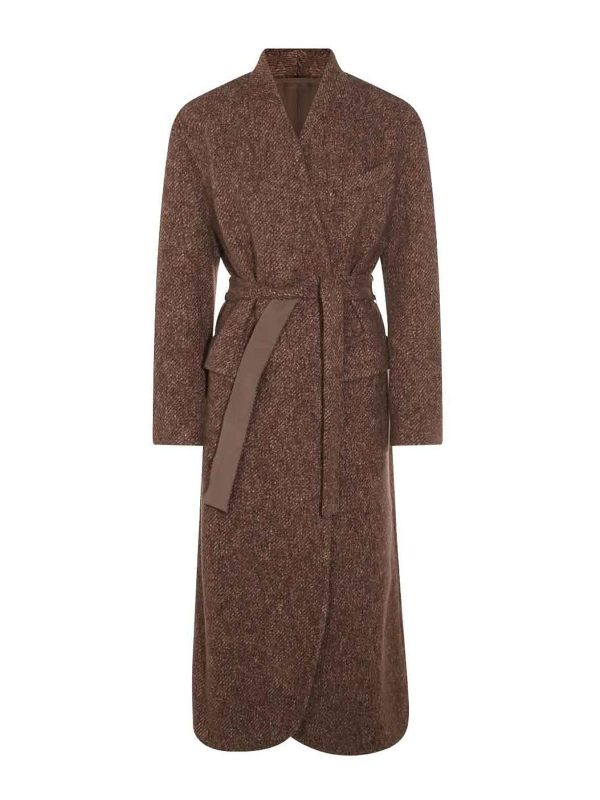 Brunello Cucinelli Manteau Court - Marron