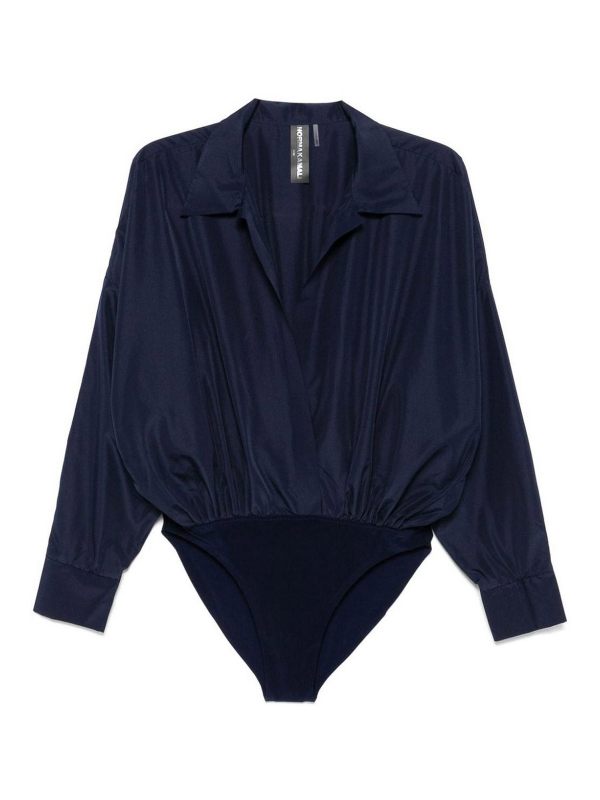 Norma Kamali Top - Bleu