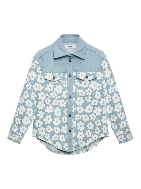 M. S.G. M. Chemise - Bleu Clair