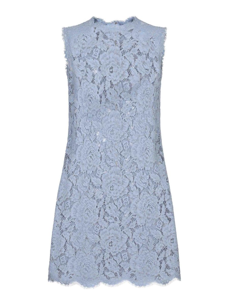 Dolce & Gabbana Robe Au Genou - Bleu Clair