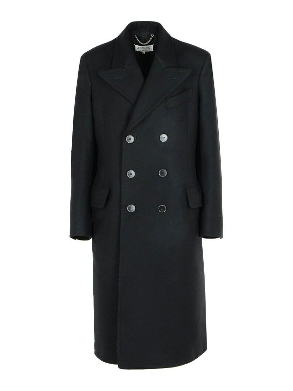 Maison Margiela Manteau Long - Noir