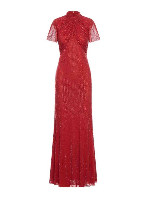 Self Portrait Maxi Robe - Rouge