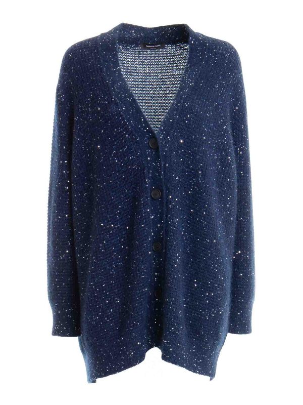 Fabiana Filippi Pull Col Rond - Bleu