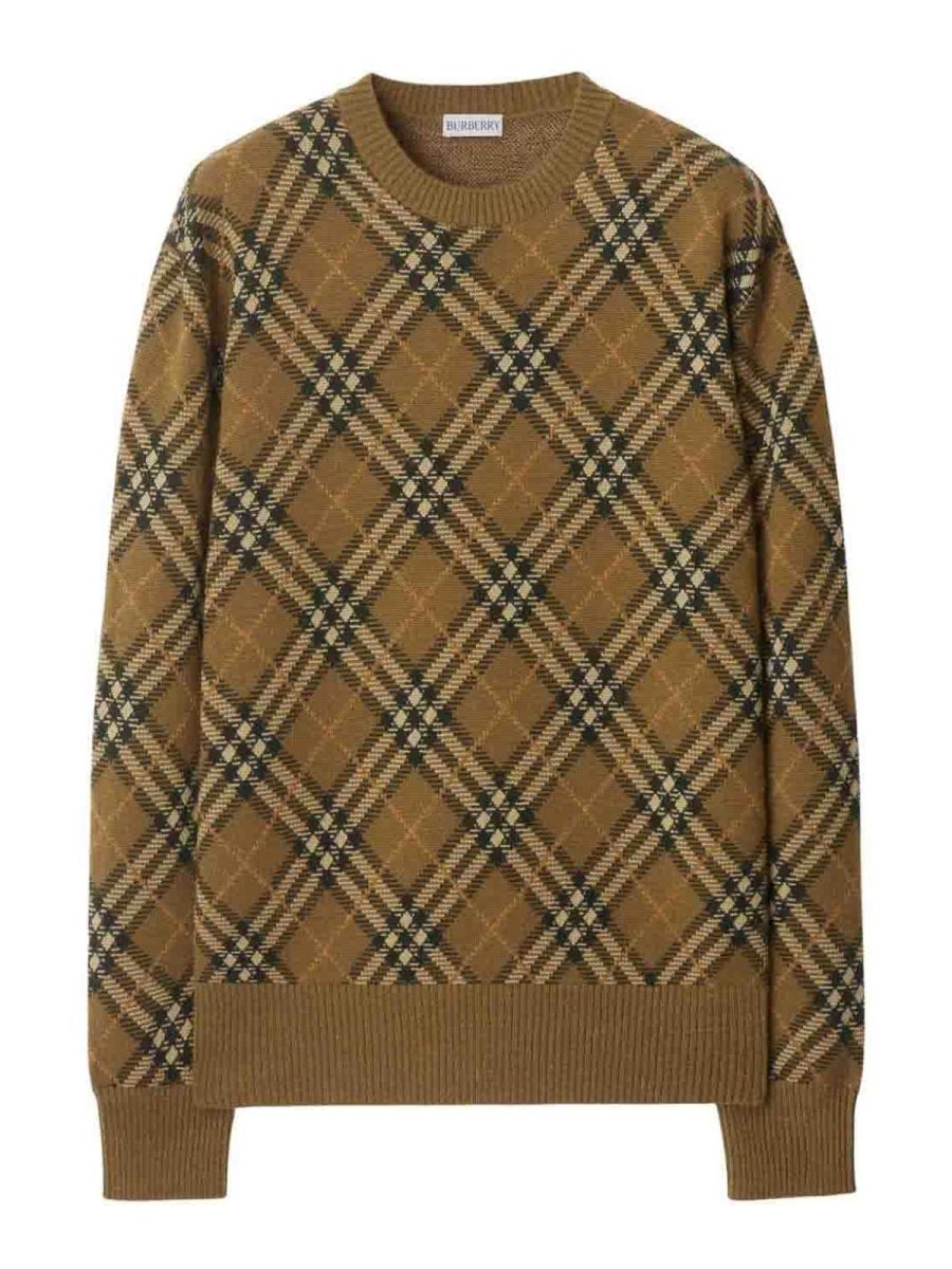 Burberry Pull Col Rond - Noir