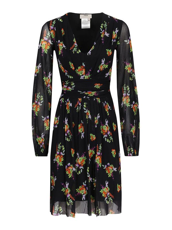 Fuzzi Robe Au Genou - Noir