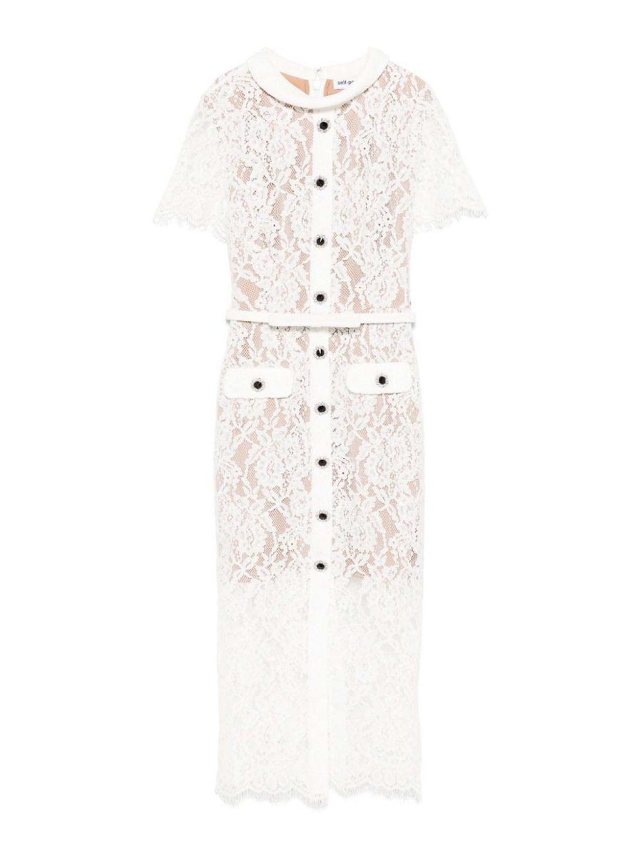 Self Portrait Maxi Robe - Blanc