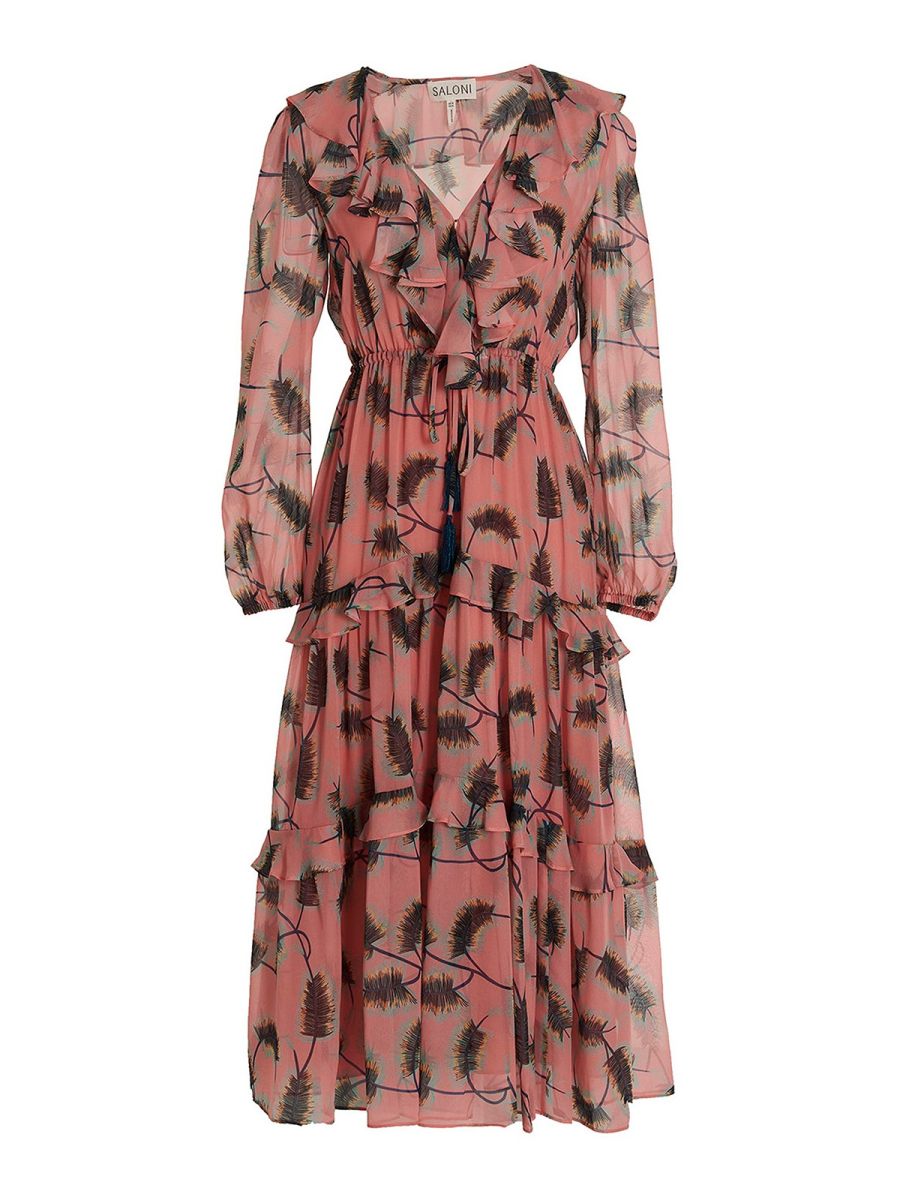 Saloni Robe Au Genou - Multicolore