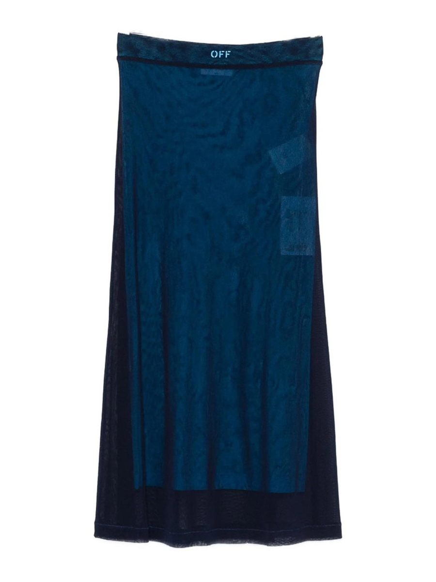 Off-White Jupe Longue - Bleu
