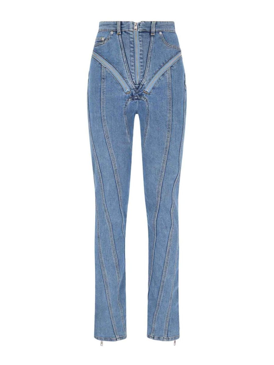 Mugler Jean Droit - Bleu