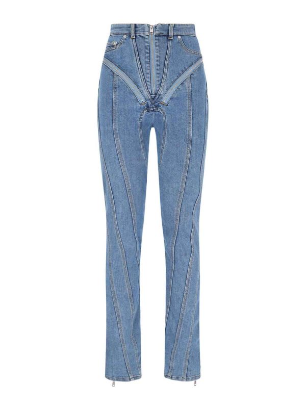 Mugler Jean Droit - Bleu
