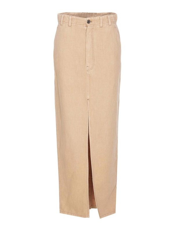Brunello Cucinelli Jupe Midi - Beige