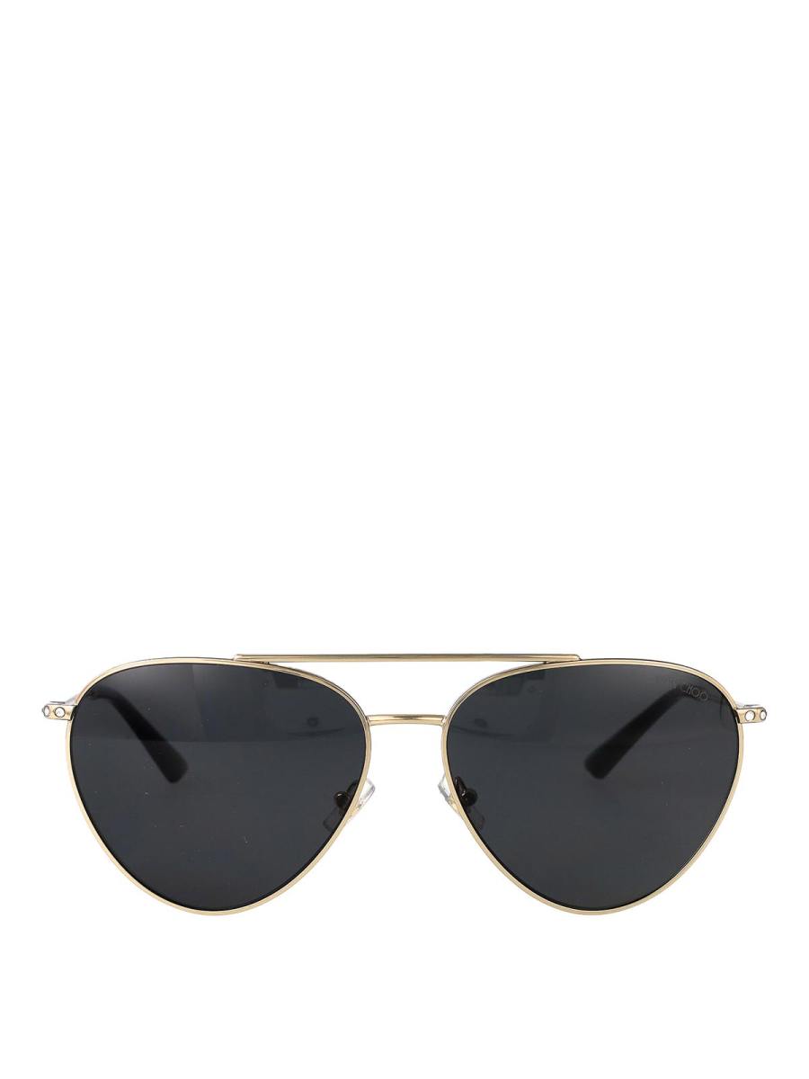 Jimmy Choo Lunettes De Soleil - Or