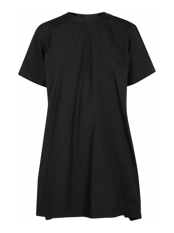 Sacai Robe Au Genou - Noir