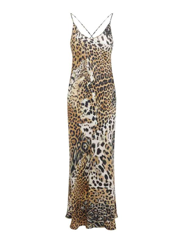 Roberto Cavalli Robe Au Genou - Beige