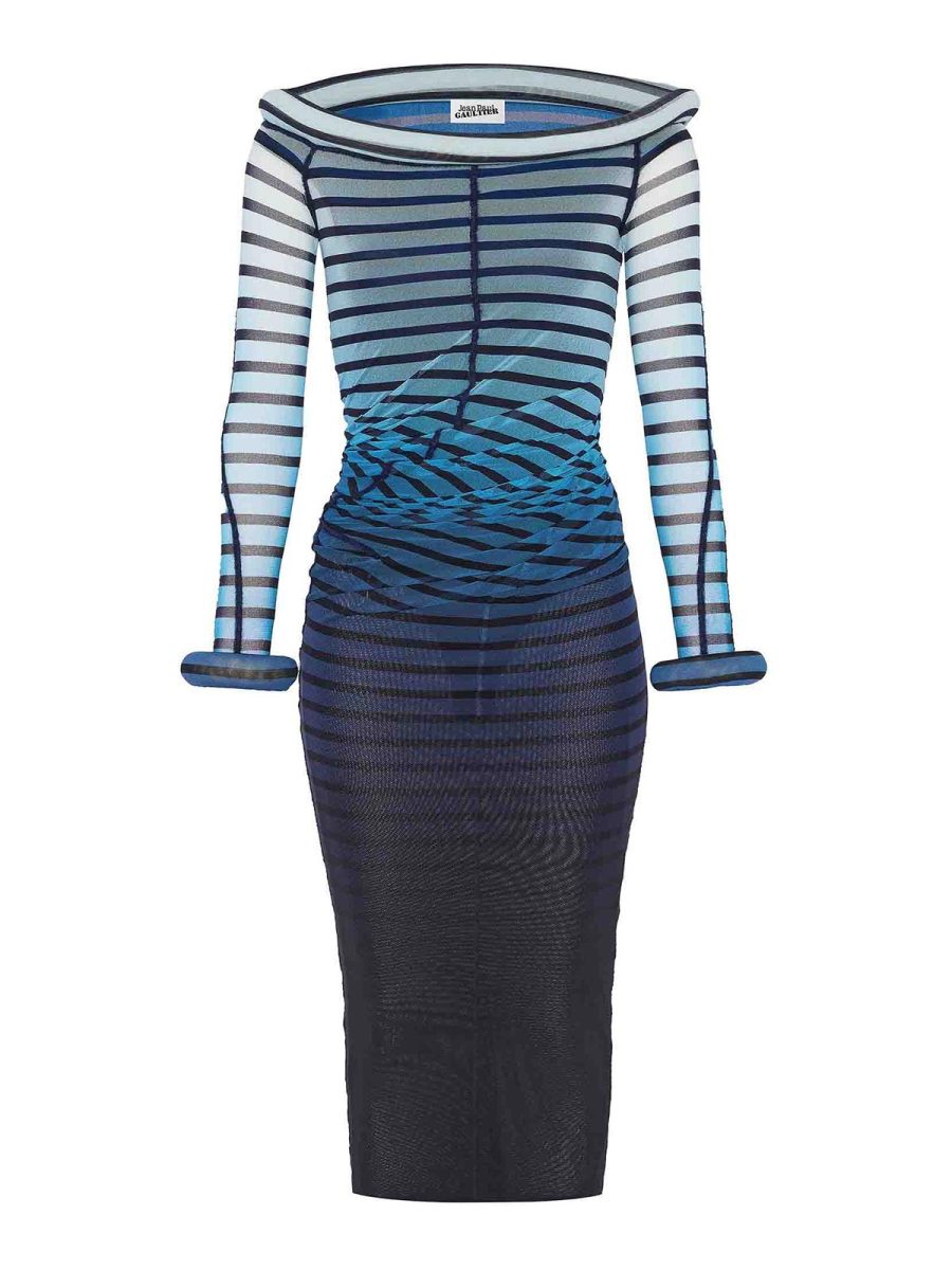 Jean Paul Gaultier Maxi Robe - Bleu