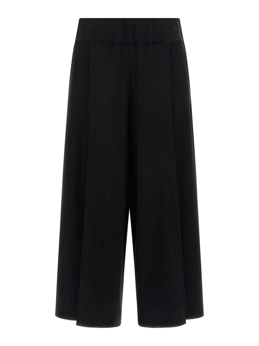 Pleats Please Issey Miyake Pantalons Décontractés - Noir