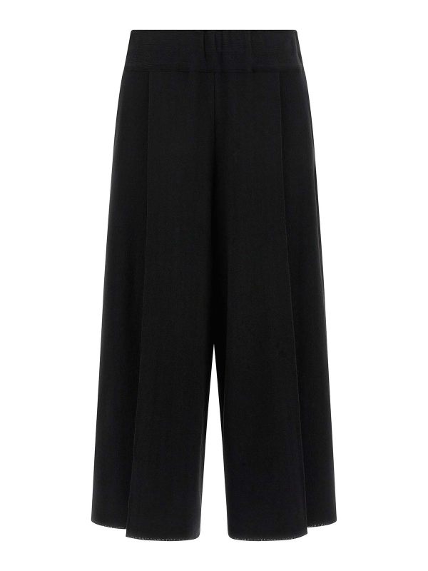 Pleats Please Issey Miyake Pantalons Décontractés - Noir