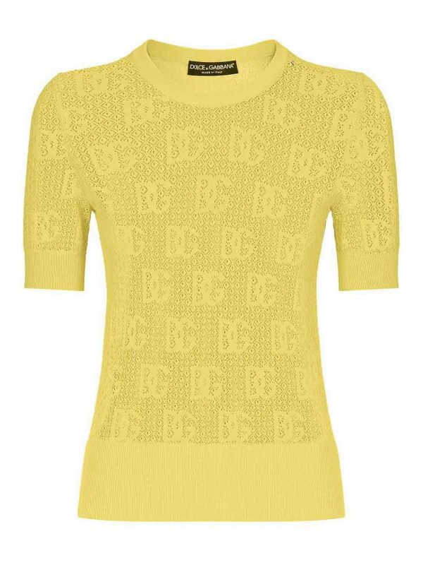 Dolce & Gabbana Pull Col Rond - Jaune