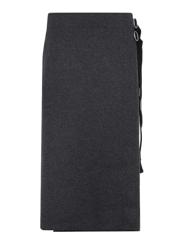Jil Sander Jupe Midi - Gris