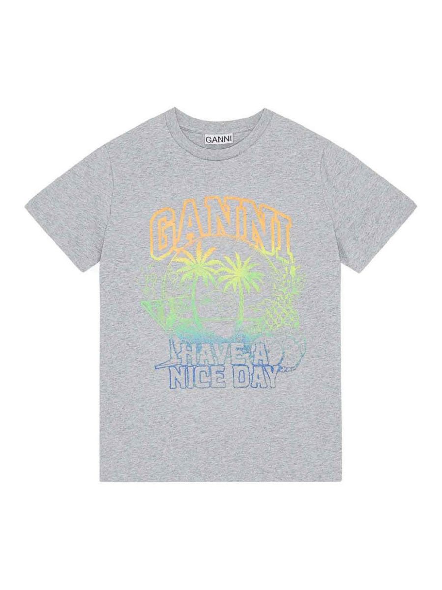 Ganni T-Shirt - Gris
