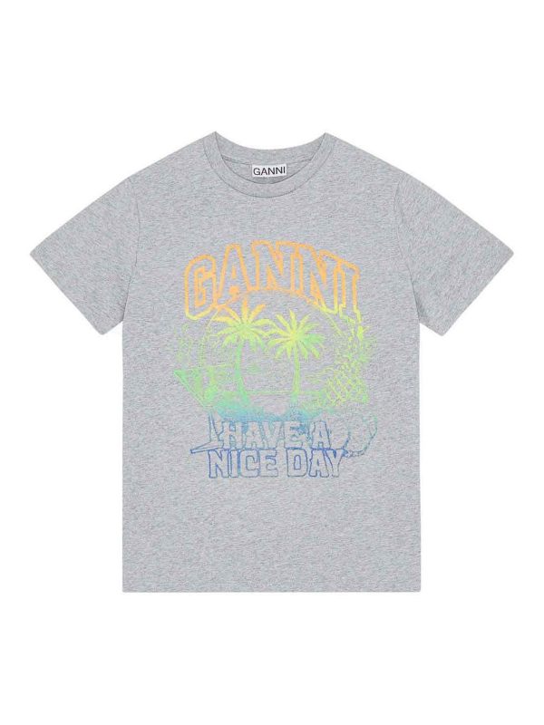 Ganni T-Shirt - Gris