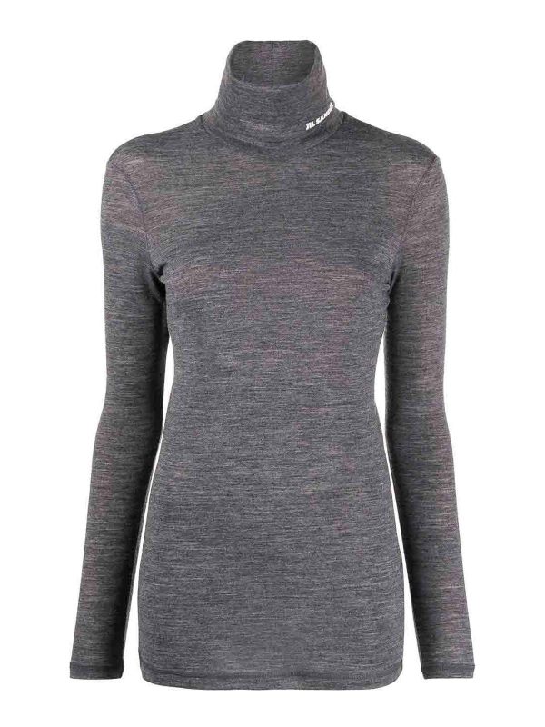 Jil Sander Pull Col Roulé - Gris
