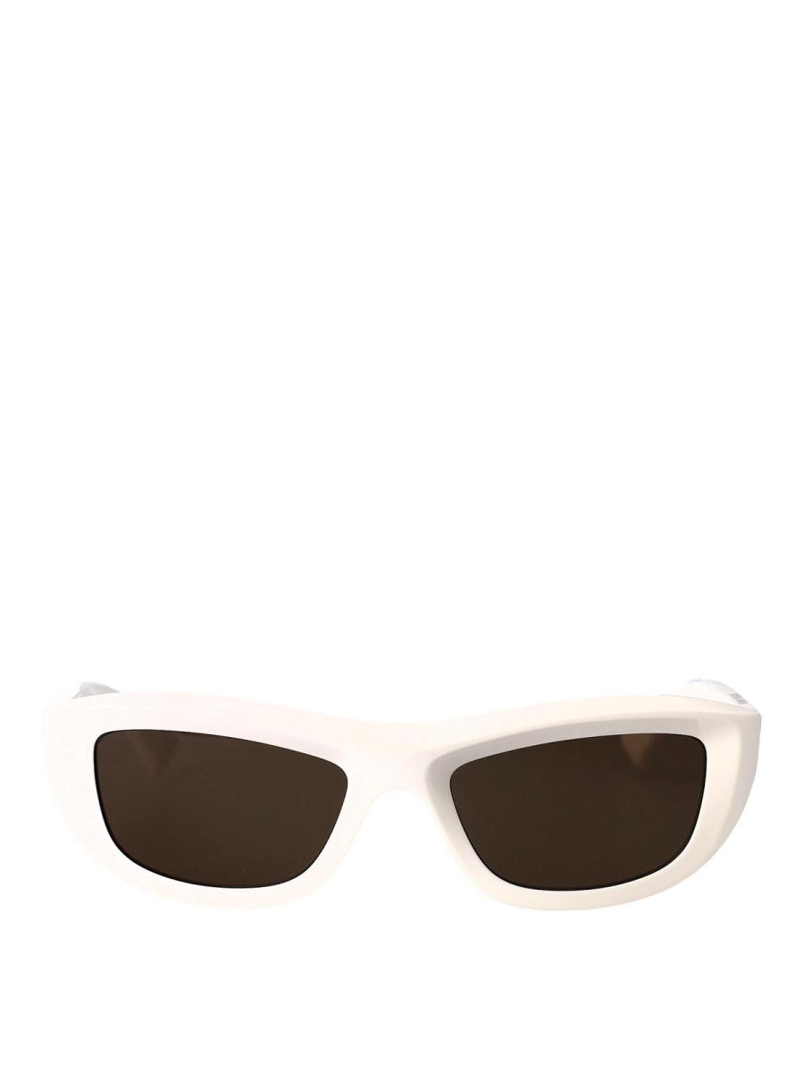 Bottega Veneta Lunettes De Soleil - Blanc