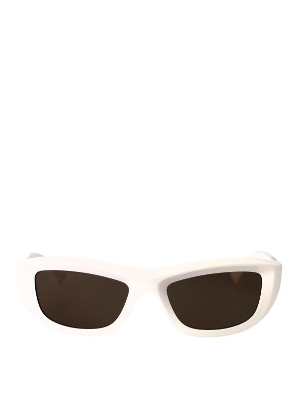 Bottega Veneta Lunettes De Soleil - Blanc